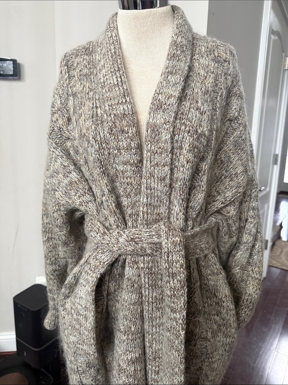 Vintage IB Diffusion Belted Open Cardi Duster Sz L